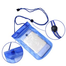 Universal Waterproof Phone Case Pouch Dry Bag with Neck Strap Water Games Protect iPhone Samsung Smartphone Etc255T