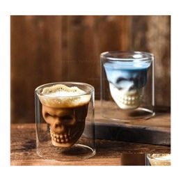 Other Drinkware Wine Cup Skl S Glass Beer Whiskey Halloween Decoration Creative Party Transparent Drinking Glasses Wll139 Drop Deliv Otlby