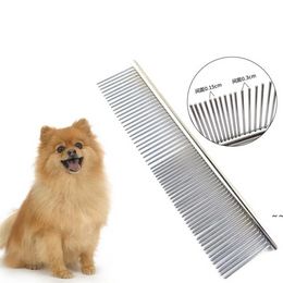 Pet Supplies stainless steel Dog Grooming silver density dual-purpose comb tt1212