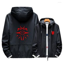 Men's Hoodies Winter Men HOLRAN Tooling Cotton Thick Jacket The Rising Of Shield Hero Cosplay Fashion Luminous Print Zipper Hoodie Coat