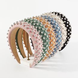 New In Full Rhinestone Candy Color Padded Headbands Hair Accessories For Women Girls Sturdy Crystal Head Hoop Headdress Headwear