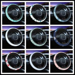 Steering Wheel Covers Winter Pattern Car Cover Anti Slip And Sweat Absorption Comfortable Auto Protector Fit 15 Inches
