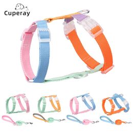 Dog Collars Leashes I-shaped Dog Harness with Matching Dog Leash Polyester-cotton Pet Harness and Leash Set for Small To Medium Dogs Walk Outdoors T221212