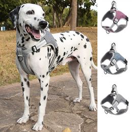 Dog Collars Leashes Dog Harness No pull Reflective Adjustable Pet Harness For Medium large dogs 3 Colours 4 Sizes Breathable Padded dog Harness vest T221212