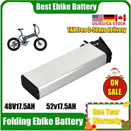 48V 17.5Ah Ebike Hidden Battery Pack 52V 14Ah For Mate X 750W CMACEWHEEL RX20 Lankeleisi x3000plus Folding Electric Fat Tire Bicycle