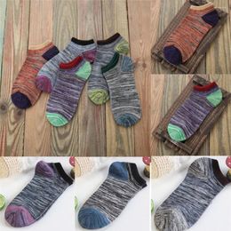 Men's Socks Unisex Men Fashion High Quality Retro National Colourful Keep Warm Cotton Thick Winter Harajuku Stripe Wool Socks#D