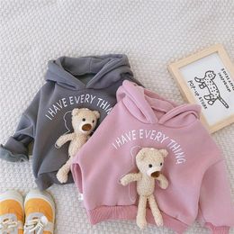 Jackets Infant Baby Girl Boys Hooded Casual Warm Jacket 2022 Coat Hoodies For Boy Girls Fall Spring Autumn Winter Clothes Sport Wear