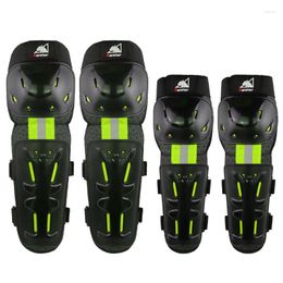 Motorcycle Armour Night Reflective Knee Elbow Four Pieces Set Black Green Plastic Cross-country Outdoor Multi-purpose Protective Equipment