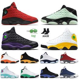 2023 Casual Top Qualität Jumpman 13 13s XIII Herren Damen Basketballschuhe Reverse Bred Singles Day Court Purple Black Cat Sport Designer Trainer