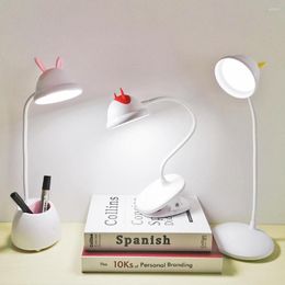Table Lamps Rechargeable LED Desk Lamp Animal Shape Eye Care Children Dimming Touch Switch Reading Book Study Lights
