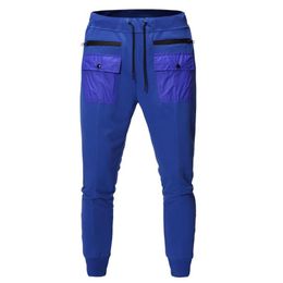 Men's Pants Soft Spring Fall Jogging Jeans Slim Drawstring Trouser Sweat Track Training Jean Pockets Skinny Trousers Sport Men Bottoms