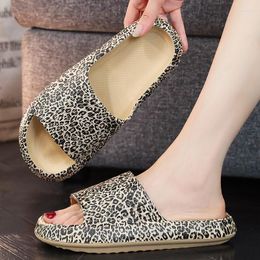 Sandals Leopard Indoor Outside Platform Shoes Women Summer Slippers Thick Sole Female Male Fashion Slides Beach Slipper