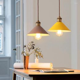 Pendant Lamps Modern Minimalist E27 Light Creative Cafe Bar Restaurant Bedroom Edison Lamp Cover Vintage