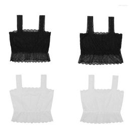 Women's Tanks Sexy Women Lace Bralette Bralet Bra Bustier Crop Top Floral Comfortable Padded Tank Tops