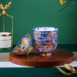 Bowls Jingdezhen Porcelain Bowl Colorful Wanhua 4.5-inch Rice Noodle Small Soup Chinese Round For Restaurant