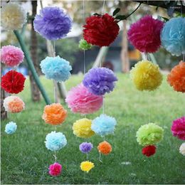 Decorative Flowers 5 Pcs/Lot Paper Flower Ball Home Decoration Children Birthday Party Wedding Backdrop Festival Pull