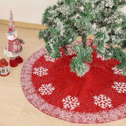 Christmas Decorations Ornament Tree Skirt 47 Inch Snowflake Collar Rustic Xmas Indoor Outdoor Year Decor