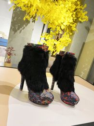 SHOES L01 designer top version handmade custom 2022S new 1V home ladies high heel fashion boots