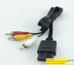 180cm AV TV RCA Video Cord Cable Game cubefor SNES GameCubfor Nintendo N64 64 Wholesale Store 500pslot