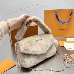 Shoulder Bags Winter Wool Soft Handbags Designer Women Underarm Hobo Totes