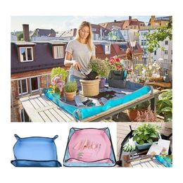 Planters Pots Home Gardening Operation Pad Green Plant Balcony Pe Mat Flower Pot Tray Garden Balkon Decoration Drop Delivery Patio Otk82