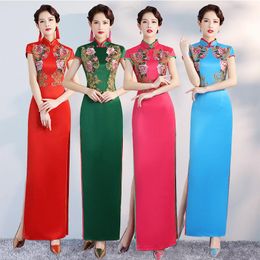 Ethnic Clothing Old Shanghai Party Cheongsam Vintage Chinese Style Spring Long Evening Dress Oriental Woman Elegant Qipao Vestido Plus Size