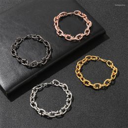 Link Bracelets 2022 Trendy Thorns Nails Chain Men Bracelet Classic Hip-Hop 11mm Width For Women Jewellery Gift