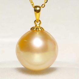 Dangle Earrings 16MM Fashion Shell Pearl Pendant Collarbone Gold Necklace Classic Accessories Holiday Gifts Christmas Gift