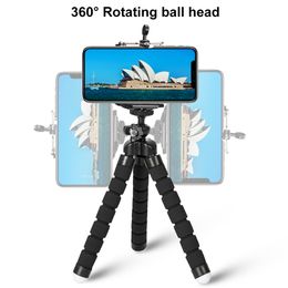 حامل الهاتف المرن المصغرة كاميرا الهاتف الأخطبوط ترايبود رأس قوس Monopod لأجهزة iPhone 14 13 12 11 Pro Smartphone