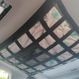 Car Organizer Ceiling Cargo Net Pocket Load-Bearing Mesh Roof Storage Upgrade Camping Interior Accessories