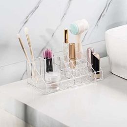 Jewelry Pouches Makeup Organizer Clear Plastic Lipsticks Brushes Display Holder T84A
