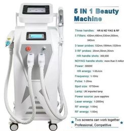 2023 OPT IPL Nd-YAG hair Removal Laser E-Light vascular pigment acne therapy laser 5 Philtres tattoo/ acne/pigment/wrinkle/vascular hairs remove beauty machine