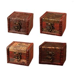 Jewelry Pouches Vintage Wooden Box Organizer Storage Case Jewellery Trinket For Brooches Watch