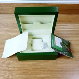 New Style Green Watch Papers Gift Watches Boxes Leather bag Card140mm 85mm 0 8KG For men Watch Box 189Z