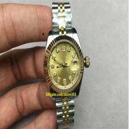 brand watch President Date Diamond Mark Gold Watch Stainless Watches Ladies Automatic Mechanical Wristwatch Lady Gift 28mm2629