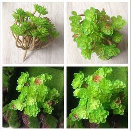 Decorative Flowers Nuonuowell 3x Mini Green Succulent Plants Artificial Faux Imitation Plant