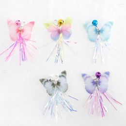 Cat Toys 5Pcs/Set Stick Toy Replacements Butterfly Shape Ribbon Wand Attachments Pet Teaser Refills Training For Gatos