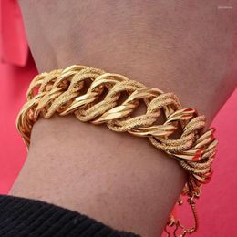 Link Bracelets Afraic Ethiopian Gold Color Bracelet For Man Women Girls African Jewellery Israel Sudan Arab Middle East Jewelry