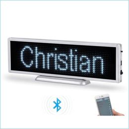 Led Modules P3 Bluetooth Rechargeable Sign 16X64 Pixels Programable Scrolling Display Panel For Store Desktop Or Hanging Drop Delive Dhdsa