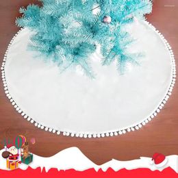 Christmas Decorations 78/90/120/150cm Tree Skirt Faux Fur Carpet Snowflake White Plush Mat For Home Xmas Year Decor Apron Ornament