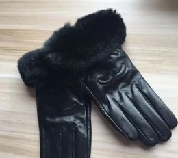 Fingerless Gloves Ladies classic Designer leather touch screen gloves soft warm 2023
