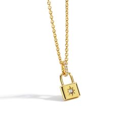Wholesale Lock Necklace Small temperament Personality Designer Pendant Necklaces Accessories Collar Chain Fashion love Jewellery