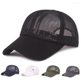 Ball Caps Men Mesh Cap Spring Summer Sun Women Breathable Baseball Solid Plain Adjustable Trucker Hat