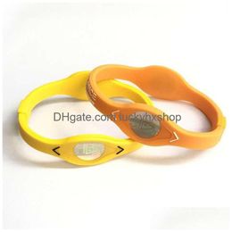 Bangle 20Pcs Negative Ion Sile Power Energy Bracelet Fashion Durable Sport Wristbands Nce Magnetic Therapy Bracelets Y07091119454 196j