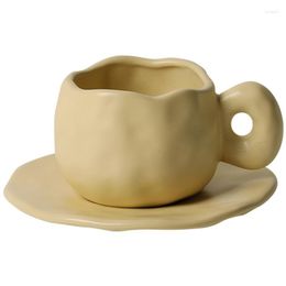 Coffee Tea Sets Japanese-Style Cup Mug Ceramic Breakfast Good-looking Advanced Sense Niche Design