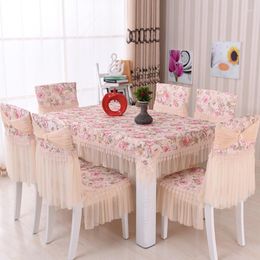 Table Cloth Elegant European-style Pastoral Retro 2 Styles Floral Lace Cotton Dinning Ablecloths Chair Covers F5