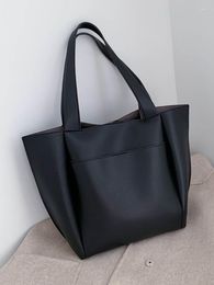 Evening Bags Black Tote For Women Large Capacity Shopper Women's Shoulder Bag Designer Soft Pu Leather Female Handbags