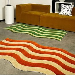 Carpets Living Room Carpet Upgraded Fabric Velvet Fluffy Plush Home Decor Wavy Thread Fashion Bedroom Rug Coffee Table Mat Polyester