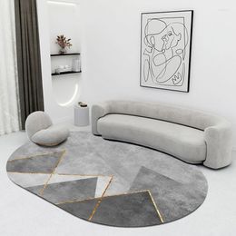 Carpets Modern Minimalist Special-shaped Living Room Carpet Light Luxury Home Decoration Oval Bedroom Rugs El Lounge Rug Customised