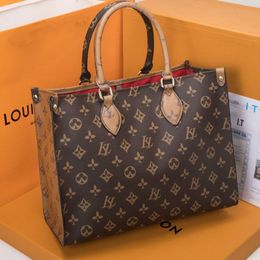 ONTHEGO MM GM bag Luxurys Designers bags handbags M45321 High Quality Ladies Chain Shoulder PVC Leather Flower Purse Crossbody Bag Sac totes sacoche